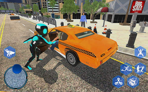 Vegas Neon Iron Stickman Rope Hero Crime Simulator screenshot 4