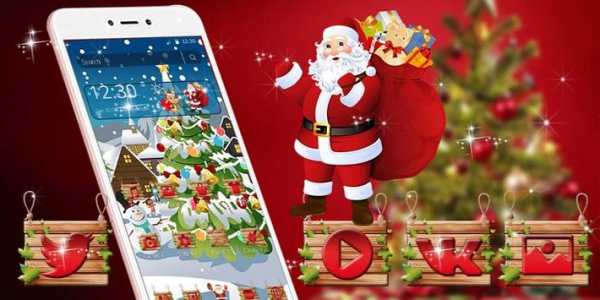 Christmas red launcher theme screenshot 4
