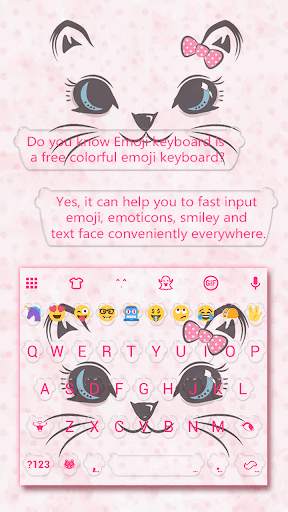 Cute Cat Emoji Keyboard Theme स्क्रीनशॉट 1
