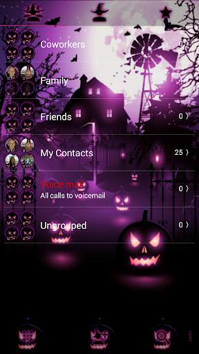 Dialer Halloween Pink Theme screenshot 6