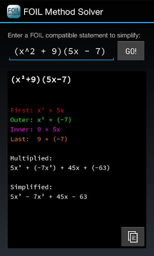 FOIL Method Solver (FREE) screenshot 2