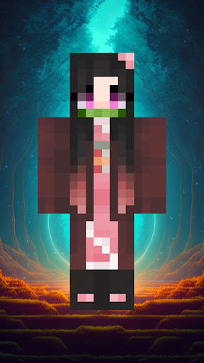 Nezuko Skin for Minecraft screenshot 8