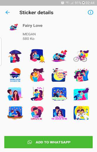 Romantic Stickers for Whatsapp 2020-WAStickerApps‎ screenshot 2