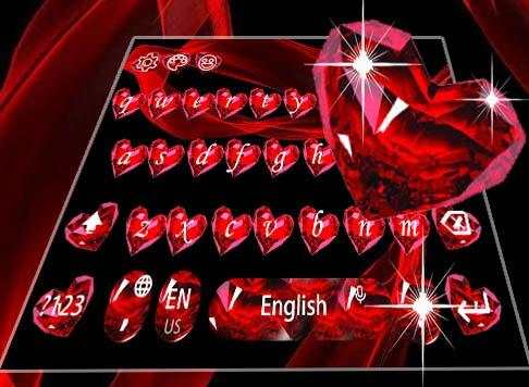 Red Diamond Heart Keyboard screenshot 6