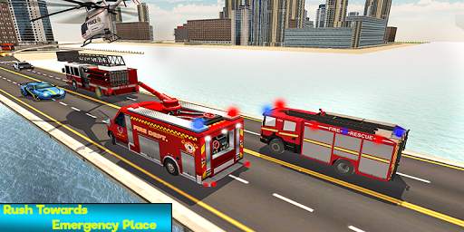 Heavy Ladder Fire Truck City Rescue 2019 screenshot 5