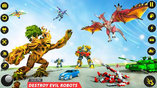 Dragon Robot Tree Robot Game screenshot 4
