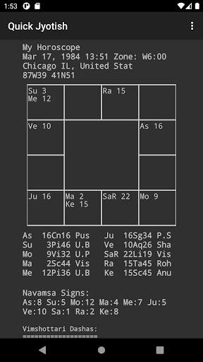 Quick Jyotish screenshot 2