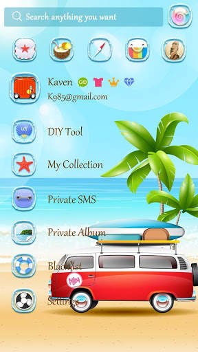 GO SMS GO TO BEACH THEME screenshot 5