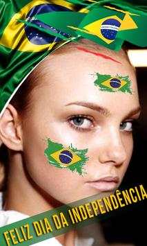 Brazil Independence Day Photo Frame: Face Flag screenshot 3