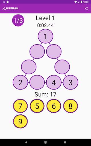 Magic Triangles - Math Puzzles - Aritgram screenshot 14