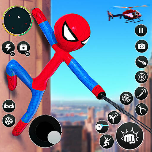 Flying Stickman Rope Hero Game 2.9.6