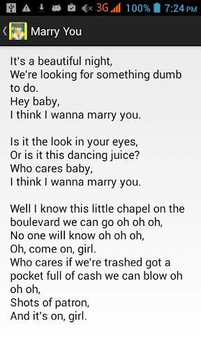 Bruno Mars Lyrics Free Offline screenshot 2