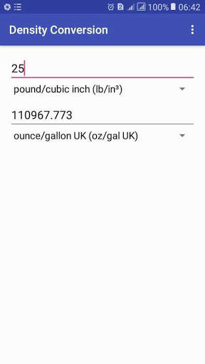 Density Conversion: ft lbs to kg m kg/cm³ g/cm³ screenshot 1