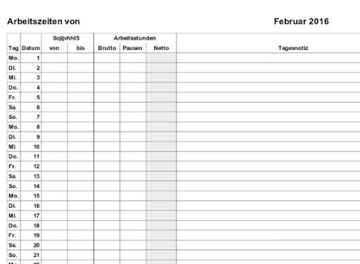 Arbeitszeitkonto screenshot 3