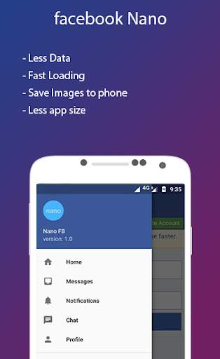 Nano for Facebook (save video) screenshot 1
