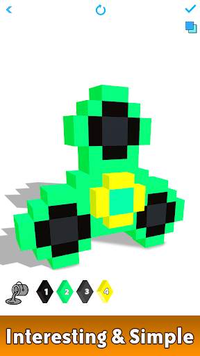 Fidget Spinner 3D Color by Number : Voxel Coloring screenshot 3