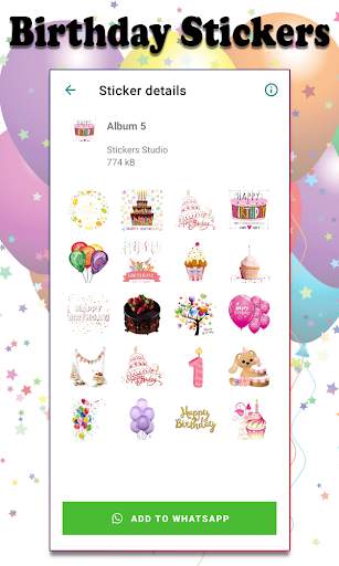 Happy Birthday Stickers for WhatsApp WAStickerApps screenshot 6
