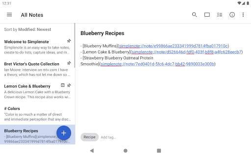 Simplenote screenshot 9