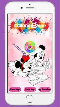Mickey and Minnie Mouse Coloring Game For Children screenshot 1