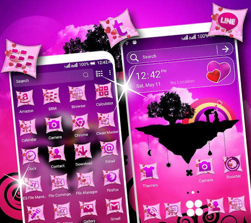 Couple On Sky Launcher Theme screenshot 1