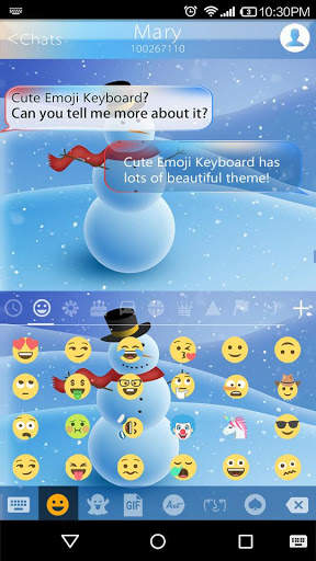 Snowman Emoji Keyboard Live Wallpaper screenshot 3