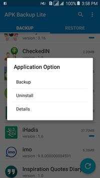 App Backup Restore Lite screenshot 2
