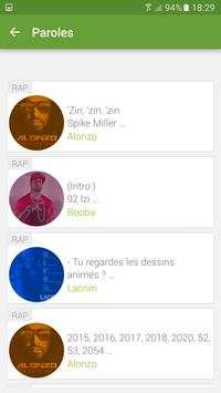 PAROLES RAP FRANÇAIS PRO screenshot 3
