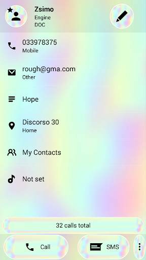Dialer Holographic Gray Theme 5 تصوير الشاشة