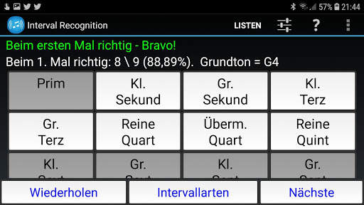 Interval Recognition - Ohrtraining screenshot 1