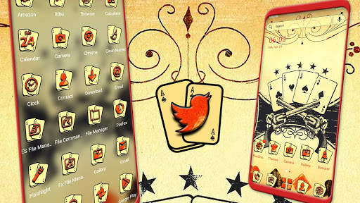 Vintage Cards Launcher Theme screenshot 1