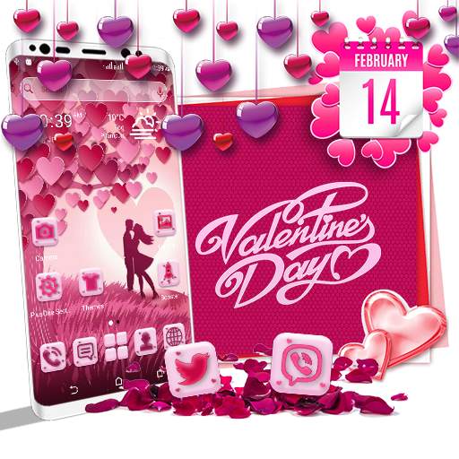 Heart Valentine Launcher Theme 3.6