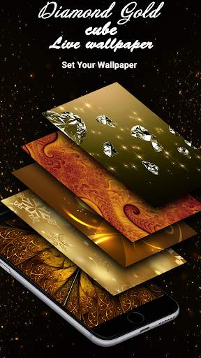 Diamond Gold Cube Live Wallpaper - Live Wallpaper screenshot 3