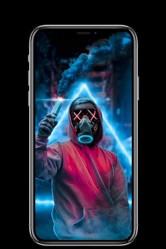 Neon Mask Wallpaper screenshot 1