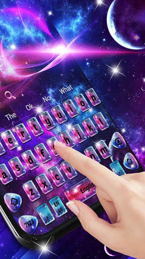 Colorful Glass Galaxy Keyboard screenshot 2
