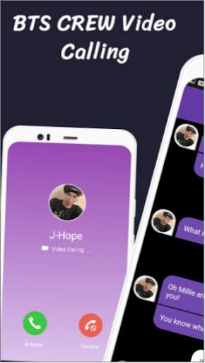 BTS Video Call and live Chat ☎️ ☎️ BTS Messenger screenshot 1