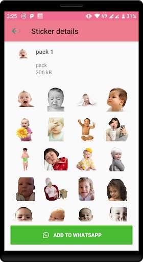 Cute Baby Sticker for Whatsapp 2020 screenshot 1