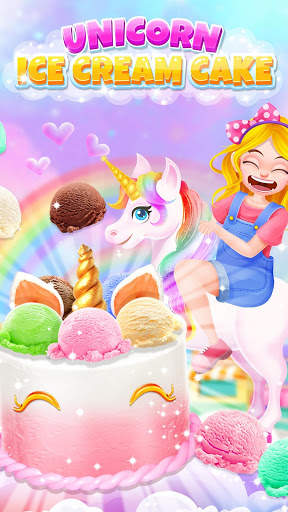 Unicorn Ice Cream Cake - Frozen Summer Food Maker screenshot 1