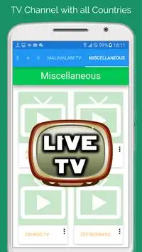 Live TV for android screenshot 2