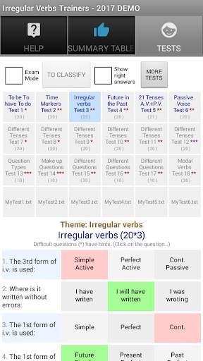 Irregular Verbs screenshot 8