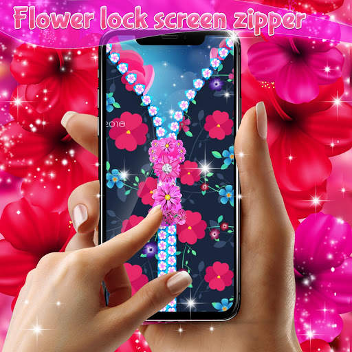 Flower lock screen zipper screenshot 1