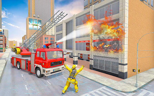 911 Rescue Fire Truck 3D Sim screenshot 1