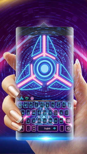 Neon Fidget spinner 3d holographic keyboard screenshot 1