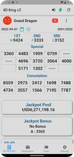 4D King v2 Live 4D Results screenshot 6