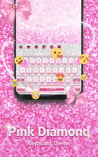 Pink Diamond Keyboard Theme screenshot 1
