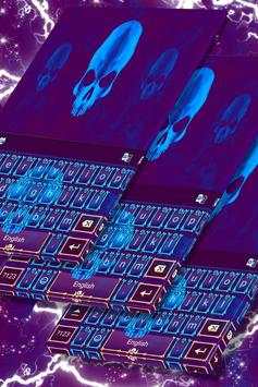 Blue Skull Keyboard Theme screenshot 1