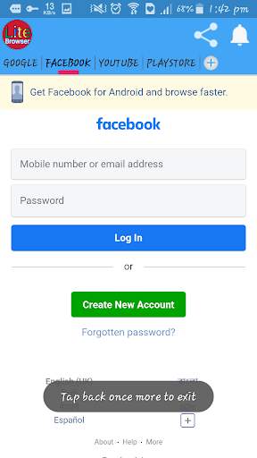 Lite Browser screenshot 2
