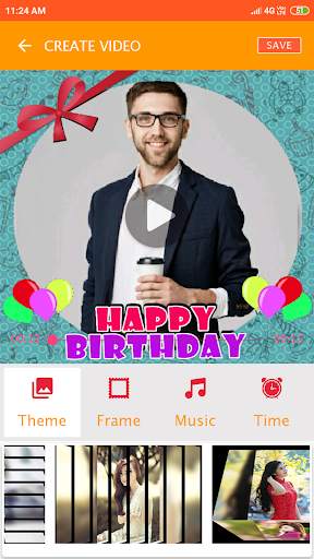 Birthday video for Husband - with photo and song screenshot 4