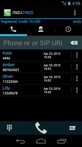 MizuDroid SIP VOIP Softphone screenshot 1