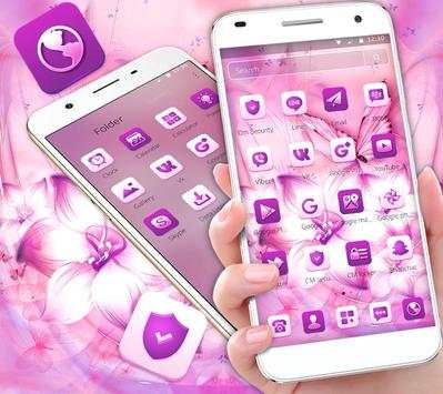 Pink Silk Bloom Flower Theme screenshot 3