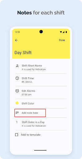 Shift Schedule(Roster) & Alarm screenshot 5